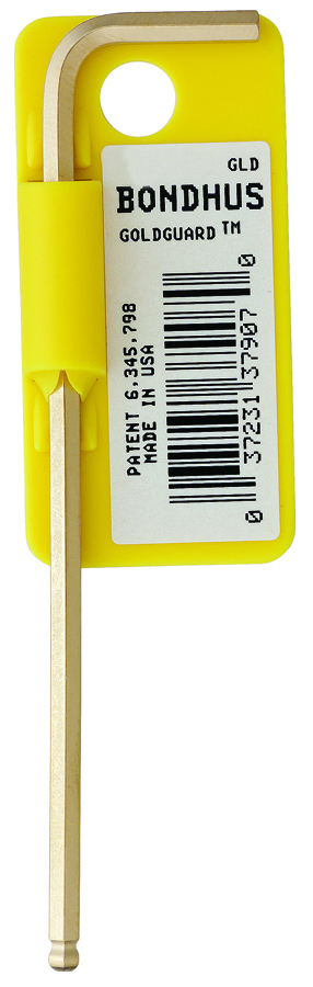 9/64" GoldGuard Plated Ball End L-wrench    Tagged/Barcoded